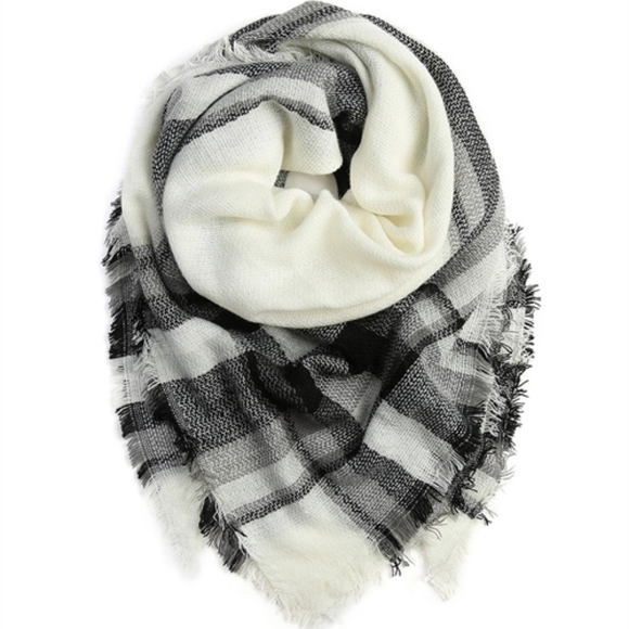 Plaid Blanket Scarf - Picture 2 of 6